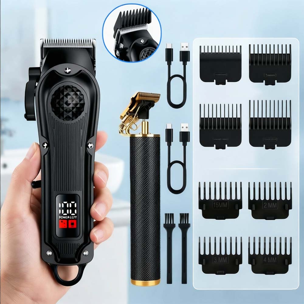 Men'S Grooming Room - Alat Cukur Rambut Profesional dengan Layar