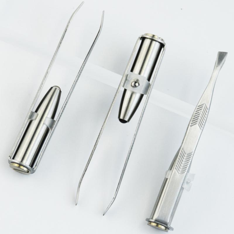 Men'S Grooming Makeup - Pinset Alis Profesional dengan Lampu LED,