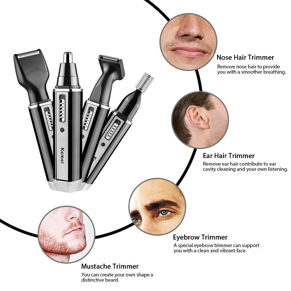 Kemei alat cukur rambut elektr - Men'S Grooming Nose Hair Trimmer ulasan dan harga