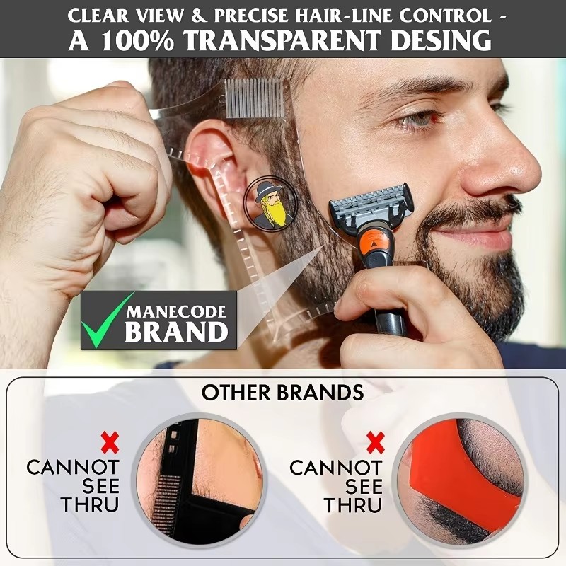 1PC/2PC/3PC Sisir Jenggot Plas - Men'S Grooming Makeup ulasan dan harga