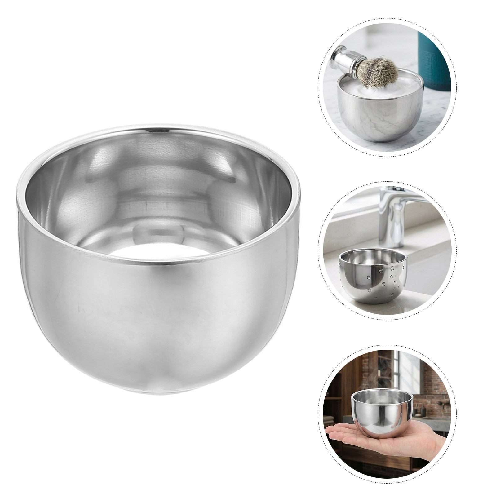 Mangkuk Sabun Cukur Stainless  - Men'S Grooming Cream ulasan dan harga